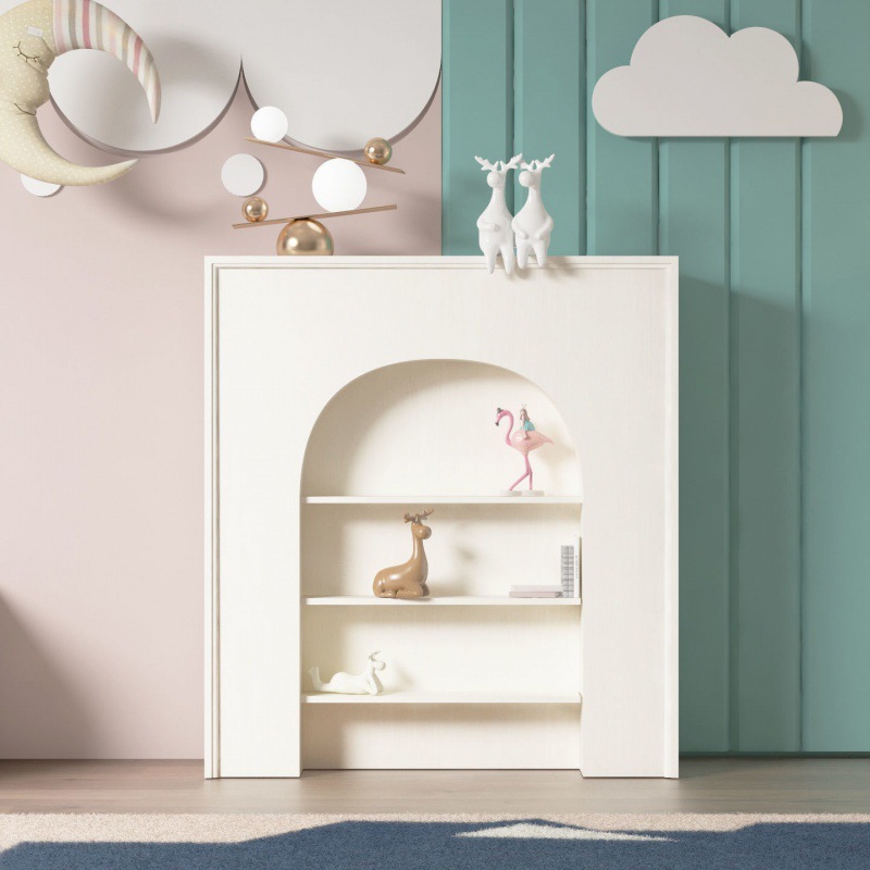 decorate Fireplace Cabinets French modern Simplicity white solid wood Curio Shelf display Display cabinet Photography