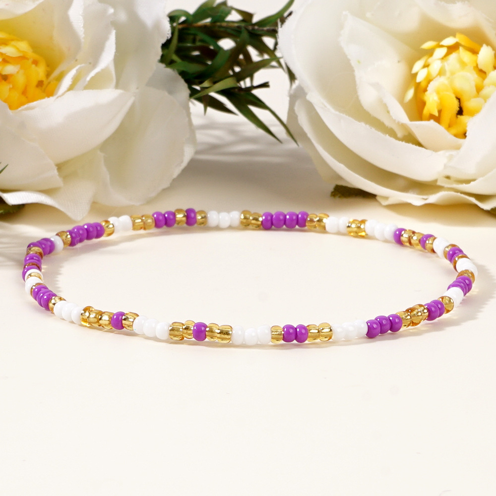 6g Weight Bracelets Classification Seed Bead Chain Material Beaded Chain Chain Type 1 Piece Quantity Holiday, Daily Occasion Seed Bead Material Geometric Pattern Women's Gender Casual, Simple Style Style Beaded, Handmade Craft Casual Simple Style Geometric Seed Bead Wholesale Bracelets 7