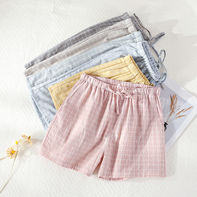 Pajama Pants Women's Cotton Gauze Shorts Summer Thin Beach Pants Men's Loose Outer Wear Pants Pajama Pants Women's Cotton Gauze Shorts Summer Thin Beach Pants Men's Loose Outer Wear Pants