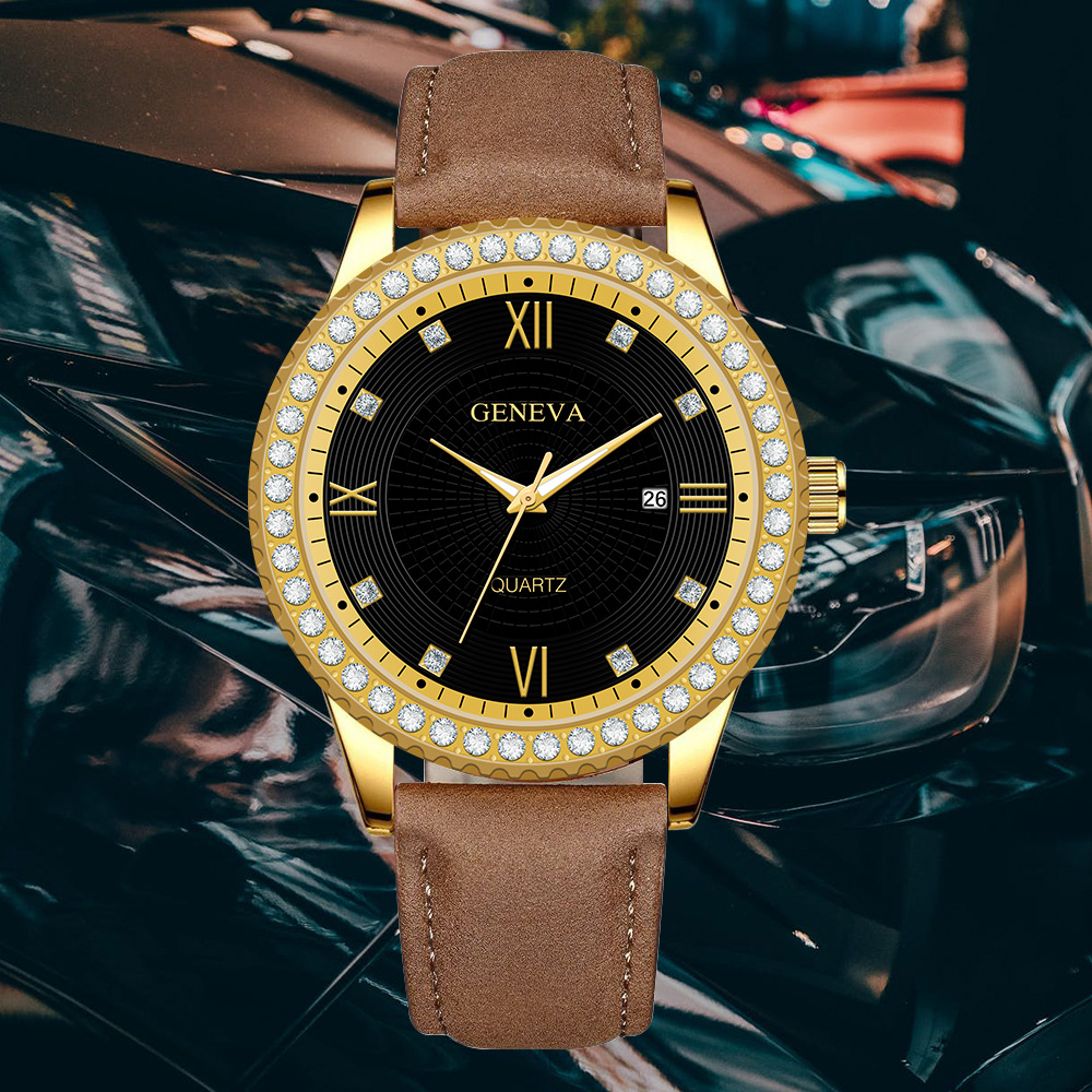 watch mens steel band watch fashion calendar quartz belt watchpicture5