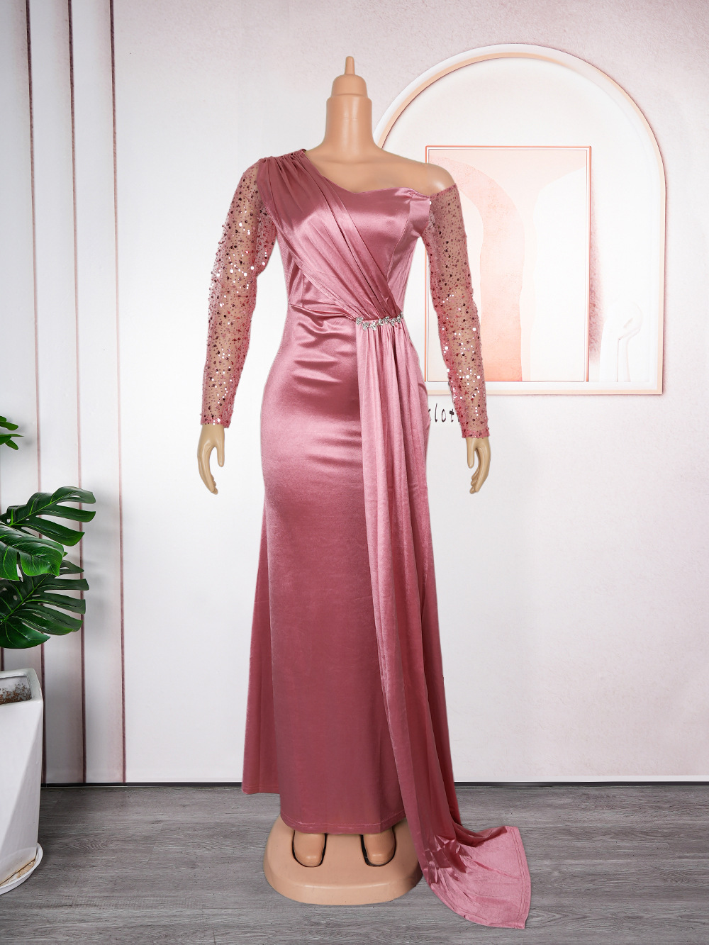 Elegant aftonklänning för kvinnor till brudtärnor och fester_voghion.com
