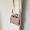 Chain, polyurethane shoulder bag, wallet, fashionable small lipstick, Korean style, Chanel style, chain bag