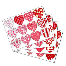 2022新款亚马逊速卖通礼物DIY爱心HAPPY VALENTINE'S情人节贴纸