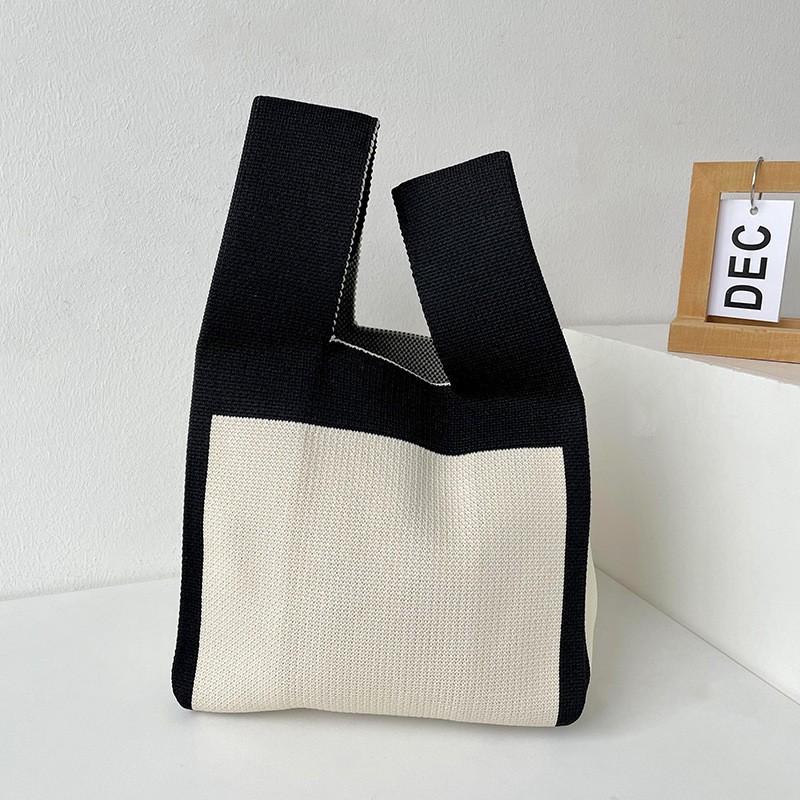 Bolsos, diseño de nicho femenino, bolso de punto personalizado, bolso tejido de un solo hombro de punto de todo fósforo, bolso de mano, bolso de mano