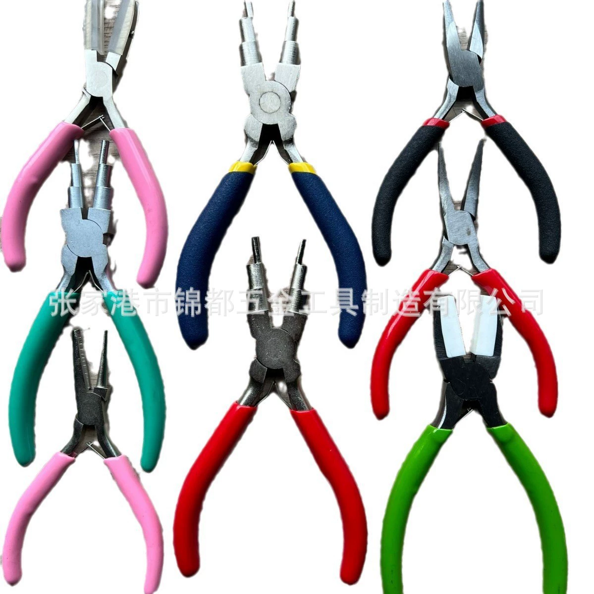 Готовые поставки ювелирных аксессуаров 5.5inch плоскогубцы с пластиковой головкой, плоскогубцы для ювелирных изделий, пластиковый патрон, 6-секционные плоскогубцы, кусачки с острым носом