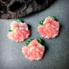 玉の樹脂の花の牡丹の花をまねて、髪飾りのヘアピンのヘアピンのdiy樹脂のアクセサリーの携帯電話の携帯電話の材料