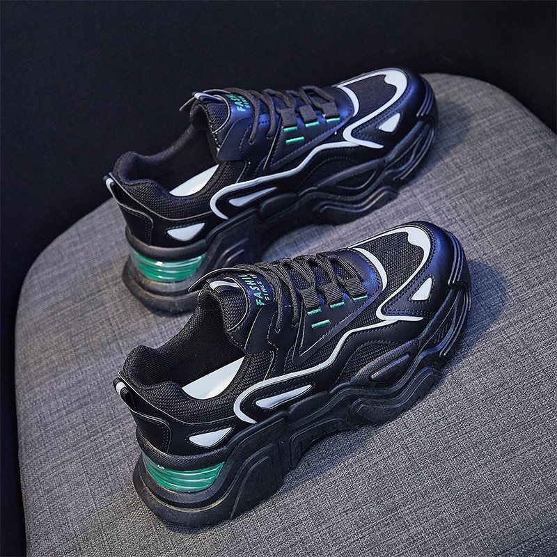 새로운 여성 캐주얼 신발 트렌디 한 2024 가을 비행 짠 메쉬 여성 신발 한국식 학생 두꺼운 바닥 야외 여성 운동화