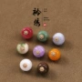 香云纱中式旗袍天然石扣子