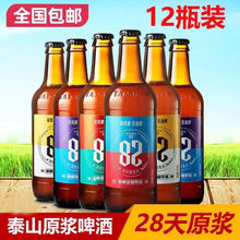 [廠家授權]泰山原漿啤酒28天450*12瓶精釀啤酒生啤山東特產