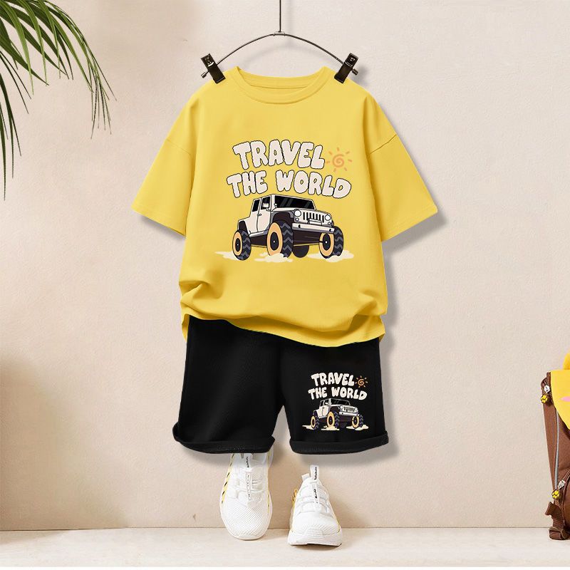 Jeep# Yellow Short T Black Shorts