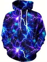 D 30368 3D Digital Print Fleece Hoodie ���aӡ���l�� �羳���l