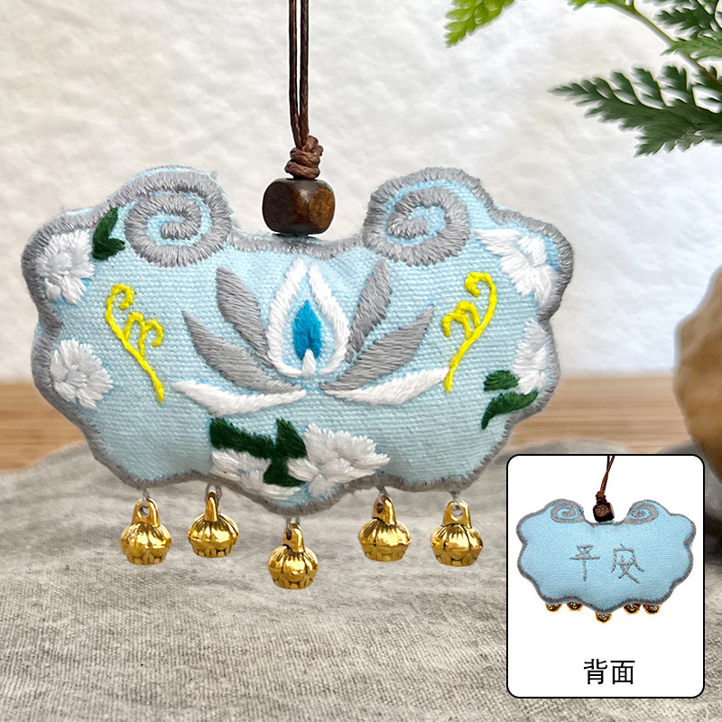 Bordado DIY artesanal creativo bolsas de jazmín colgante bolsas de estilo antiguo bordado Lu para regalo de novia bolsas de mariposa