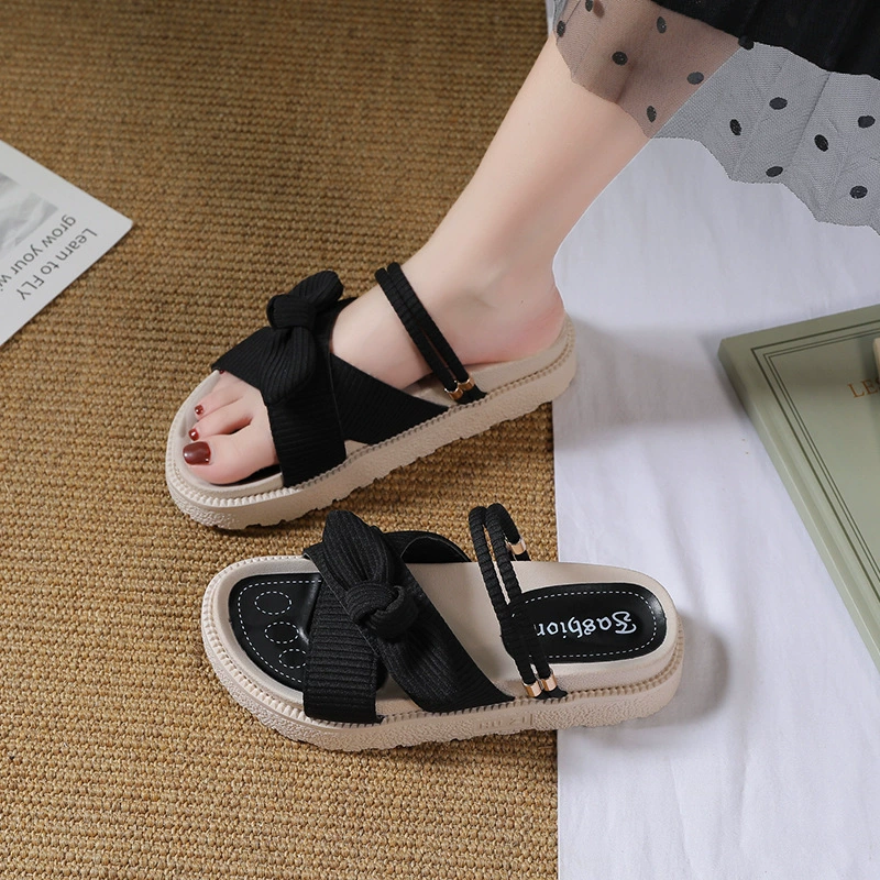 Трендовые шлепанцы-лайдеры, модная пляжная обувь на платформе, для прогулок, интернет-хит, 2023 коллекция