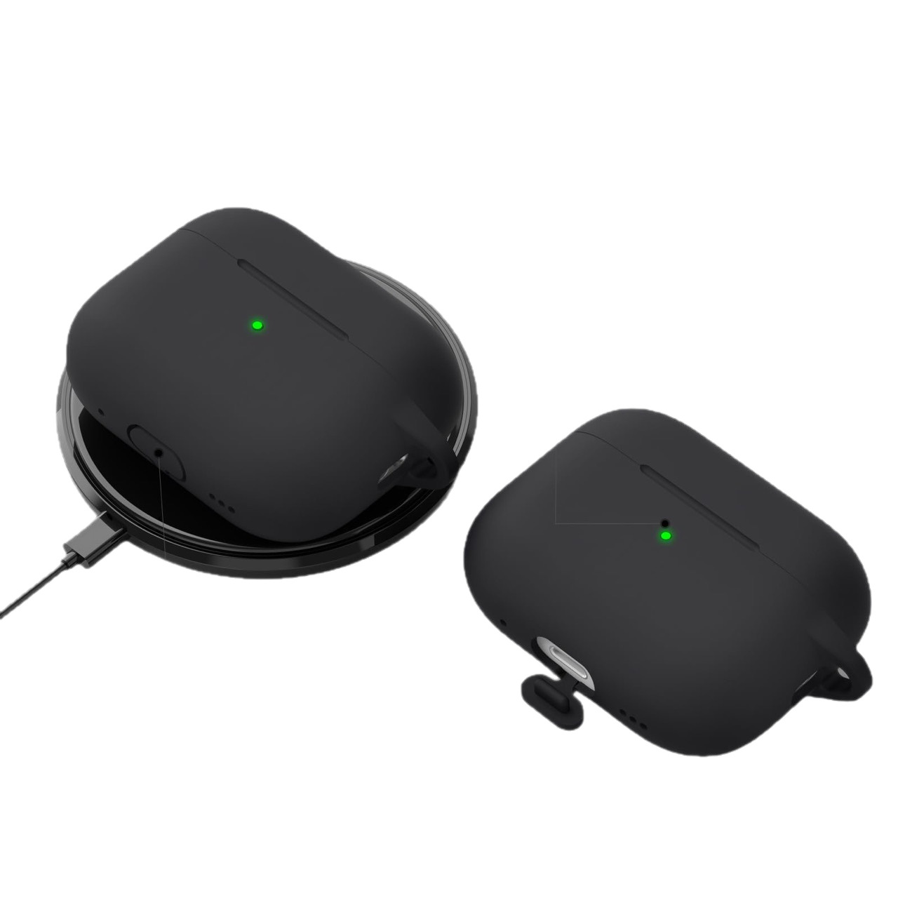 Airpods Pro 3 protector de manzana de montaña con botón de montaña con pluma de limpieza del mismo color 