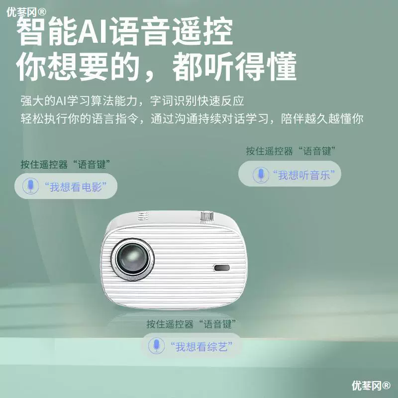 Проектор Yinma K3 Smart Projector с искусственным интеллектом голос, учебный супер, домашний театр 1080P, портативный для общежития