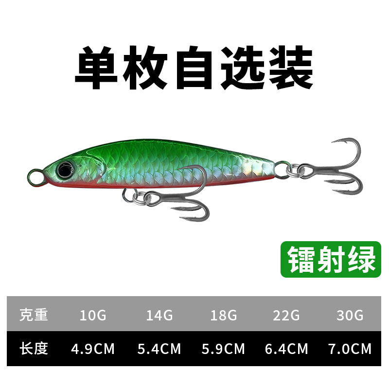 铁板路亚饵远投一飘铁板vib飘落远投特氟龙加强搭钩翘嘴假饵微物|undefined