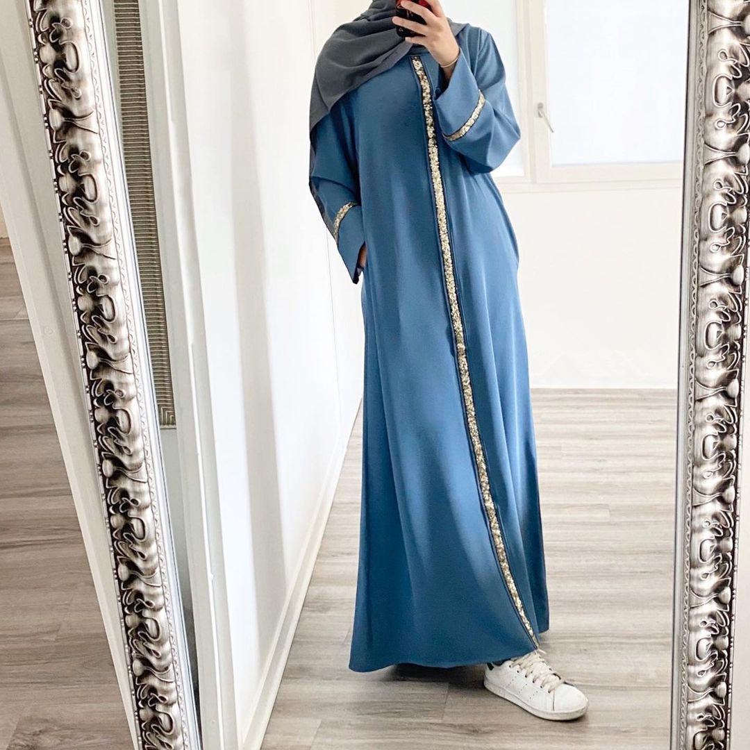 AB218 中东女装阿拉伯服饰 穆斯林女装网纱遮肉大袖子Dubai abaya-阿里巴巴