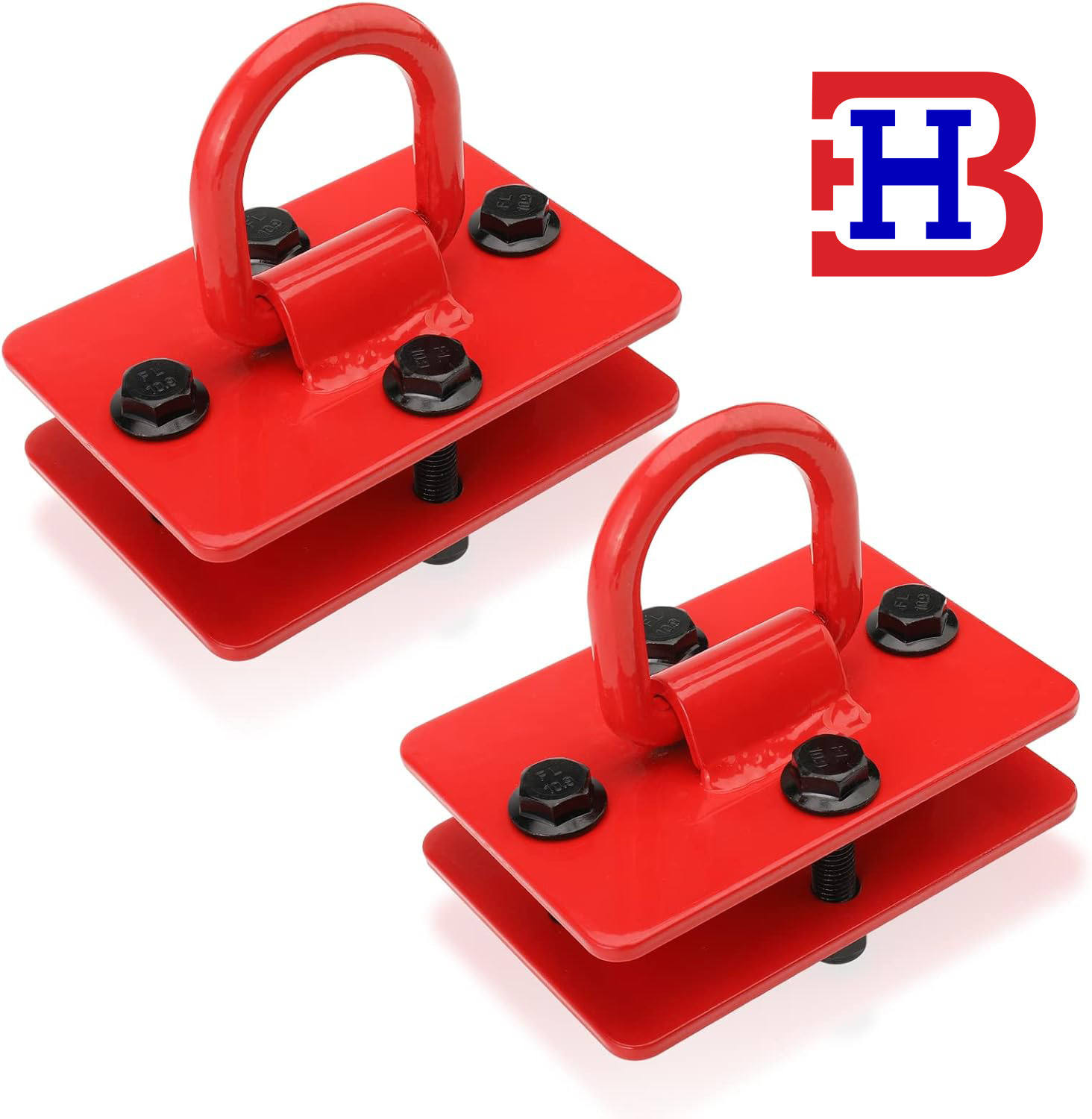 跨境供应1/2D型环车厢配件固定货车拉环固定货物带螺栓带板锻造