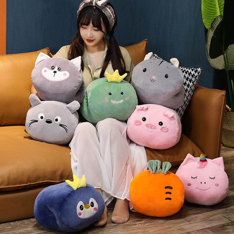 New Winter Cartoon Hand Warming Plush Toy Office Cute Hand Warmer Pillow Rest Pillow Nap Hand Warmer