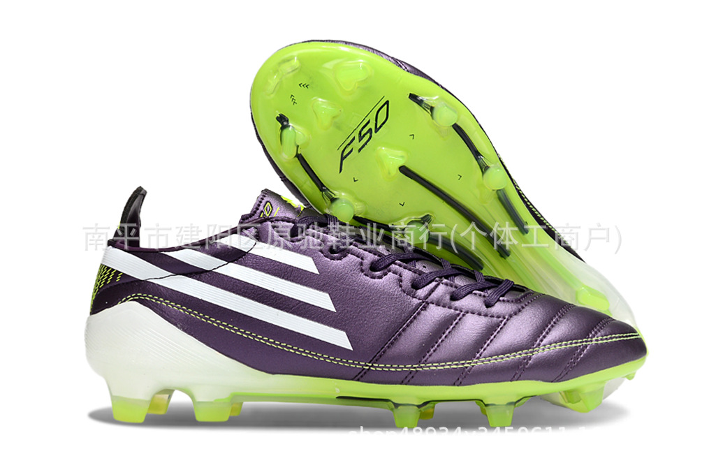Fábrica de Putian al por mayor F50 zapatos de fútbol FG zapatos con lengua baja zapatos de fútbol hombres