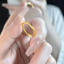 沙金饰品莫比乌斯环戒指轻奢高级感小众气质古法久不掉色批发指环