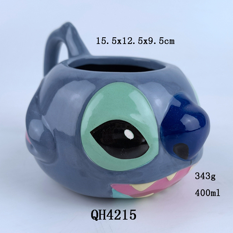 Selección estricta creativa de monstruos elfos Stitch Stitch tazas de agua tazas de té tazas de cerámica modelado tridimensional 3D