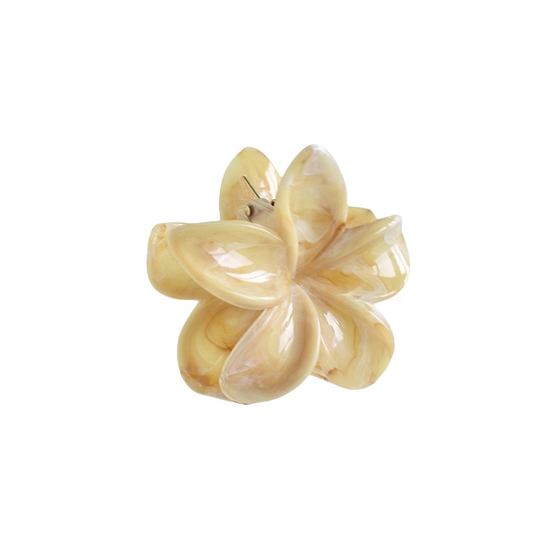 38g Weight Hair Claws Hair Accessories Type 1 Piece Quantity Casual Occasion Plastic, Resin Material Plumeria Pattern Women's Gender Simple Style Style Simple Style Women's Plumeria Plastic Resin Hair Claws 15