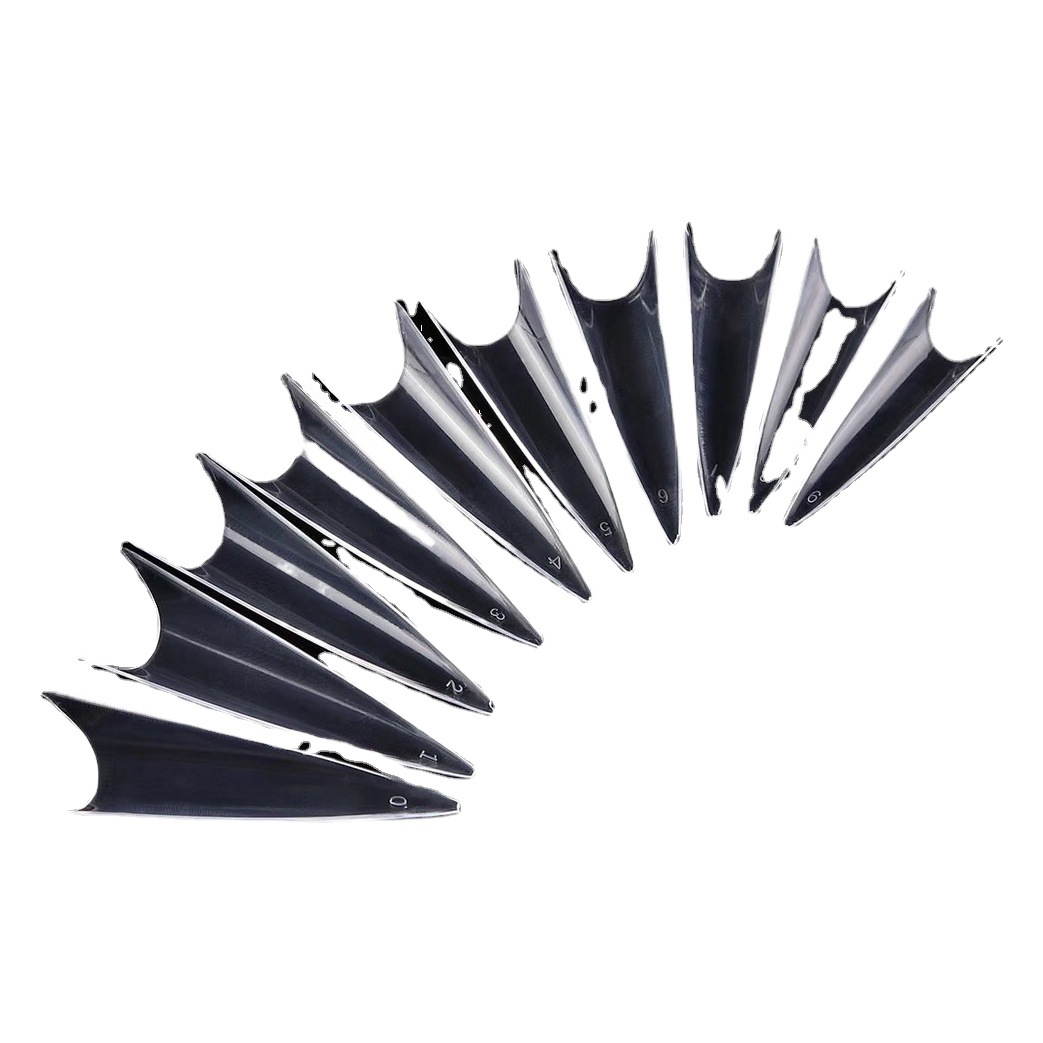 Concubina de uñas pieza de uñas fantasma pieza de uñas 500 piezas de bolsa pasta completa pieza de uñas larga francés pieza de uñas falsa pieza de extensión de uñas