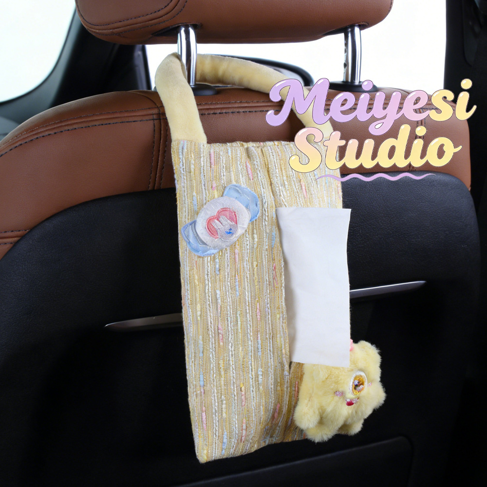 Bolsa de toallas de automóvil personalidad bolsa de dibujos animados lindos arco amor asiento de automóvil colgante sensación de mujer ins