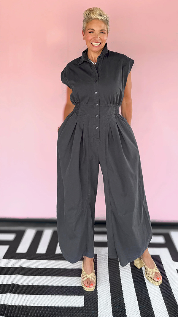 Mono mujer sin mangas con solapa y bolsillos estilo trabajo_voghion.com