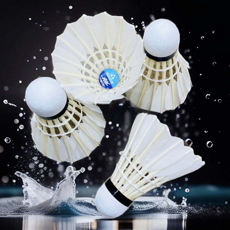 깃털 배드민턴 비행 안정성 | 속도 거위 깃털 야외 훈련 공 스트레이트 헤어 볼 우송으로 만 재생