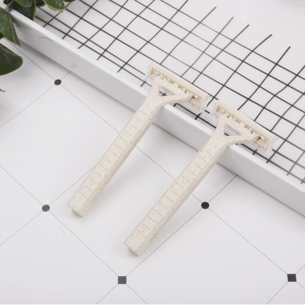 Star hotels supply disposable wheat straw to degrade stainless steel shaver, stainless steel shaver hotel toiletries must be planed