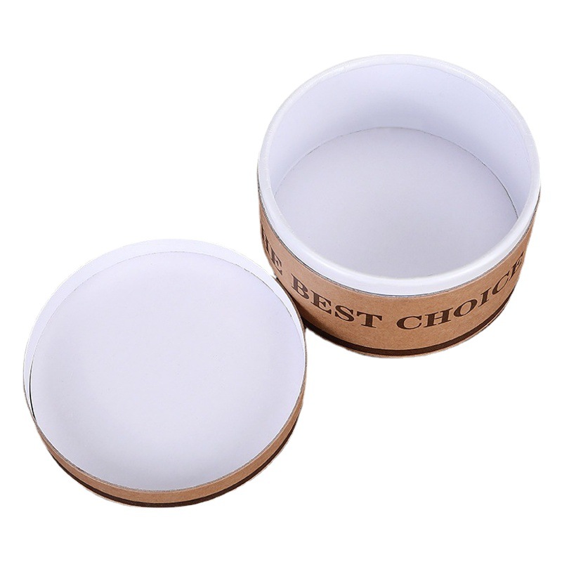 Descuento caja redonda en stock cilindro cinturón caja de regalo caja de papel Kraft caja de embalaje caja de regalo al por mayor