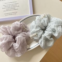 温柔珍珠蝴蝶结大肠发圈韩系女扎头高弹力发绳侧马尾头绳头花发饰