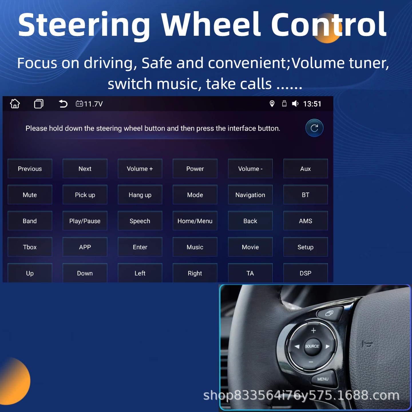 Cross-Border 7inch Car-Mounted Carplay Android 13 Logo 308/408 Connected Multimedia Gps Navigation 2010-16