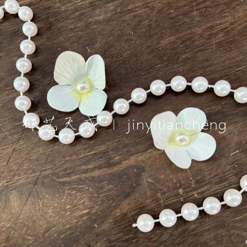 仿真绣球花瓣珍珠花朵 小红书爆款网红发夹diy伴手礼鞋扣饰品材料|undefined