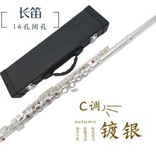 厂家销售哈麦伦长笛乐器C调镀银16孔闭孔E键长笛学生初学成人乐队