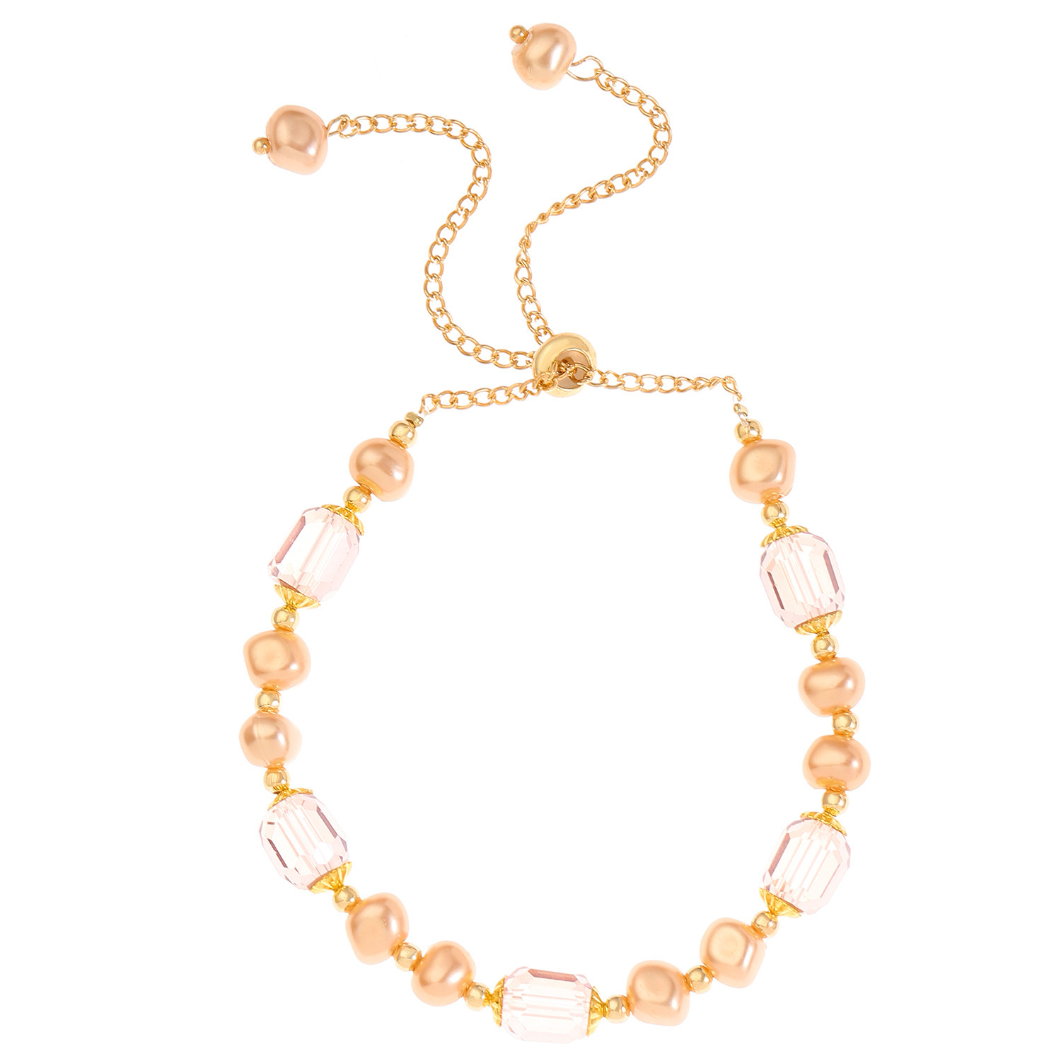 Braccialetto di perle viola in stile francese per donna, bracciale di cristallo di alta qualità con design di nicchia, gioielli per la migliore amica_voghion.com