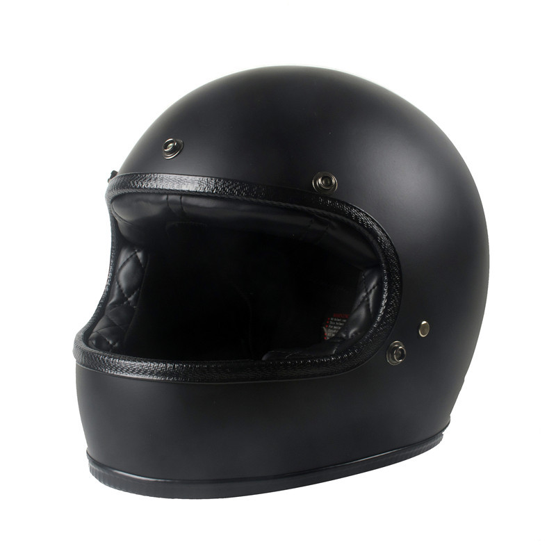 Cross-border ABS electric car helmet full helmet retro helmet DOT certified locomotive full-covered full helmet sub-black