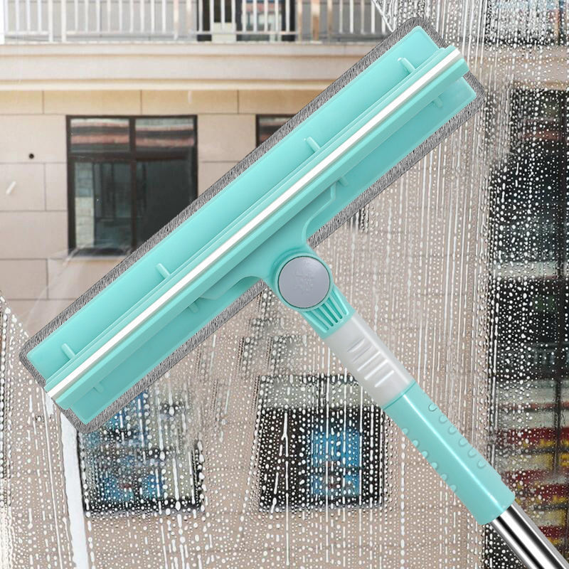Glass Cleaning Tool for Windows, Double-Sided, for High-Rise Buildings, Household Cleaning, Telescopic Rod Scraper