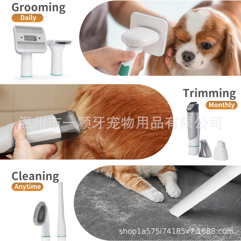 犬猫用クロスボーダーペット7in1シェーバー、プロ用電動バリカン、多機能ヘアトリマー、足剃り、電動バリカン|undefined