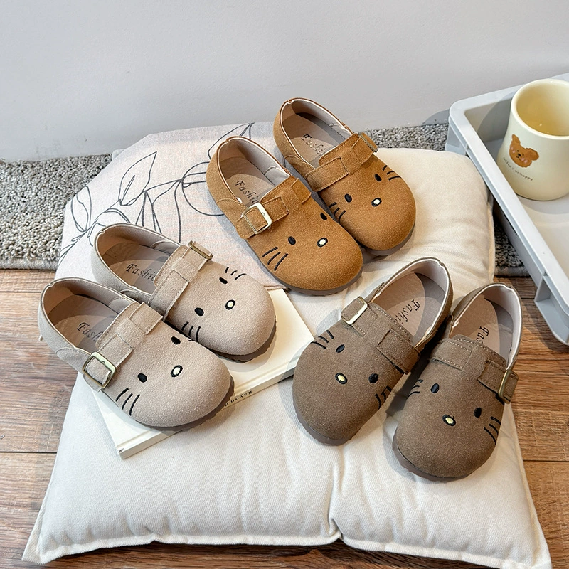 Детская милая маленькая кошечка Birken Shoes 2025 весна лето новая детская маленькая и средняя детка однотонная модная обувь