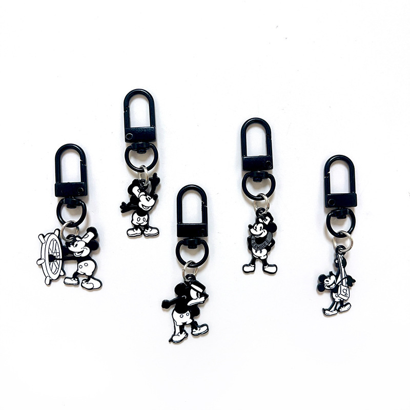 Black and White Mickey Peripheral Keychain Decorations Zipper Puller Pendant for Boys and Girls Backpack Pencil Case USB Flash Drive Creative Gift Black and White Mickey Peripheral Keychain Decorations Zipper Puller Pendant for Boys and Girls Backpack Pencil Case USB Flash Drive Creative Gift