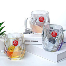 新品彩色炫彩高颜值玻璃杯酒吧威土忌杯家用杯子水杯夏季ins风