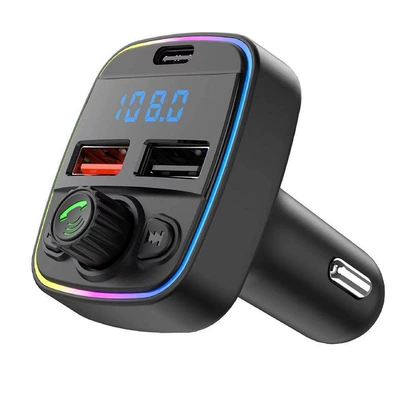 P11 Car Bluetooth Hands-Free Carmp3 Player Car Fm Transmitter Qc3.0 Bluetooth Fast Charging (Car mp3) - p10-bare-metal