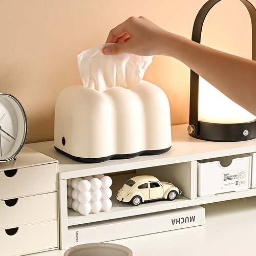 Yunduo tissue box desktop ins style tea paper box high-looking cream style wall hanging tissue box wholesale