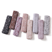 柔软时尚雪纺花头印花围巾女式优雅印花围巾别致轻盈头巾披肩F724