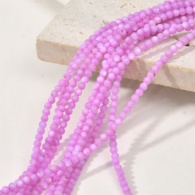 14g Weight Beads Jewelry Making Type DIY Jewelry Accessories Classification 1 Piece Quantity Shell Material Round Pattern Polishing New Product Design Vacation, Simple Style Style 1 Piece Shell Round DIY Jewelry Accessories Beads 9