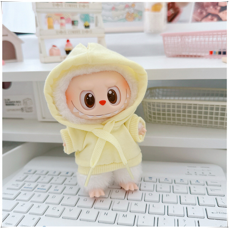 labubu ベビー服 Labubu 第一世代第二世代第三世代 10 センチメートル綿人形黒と白グレートレンディなスウェットシャツパーカーパンツ|undefined