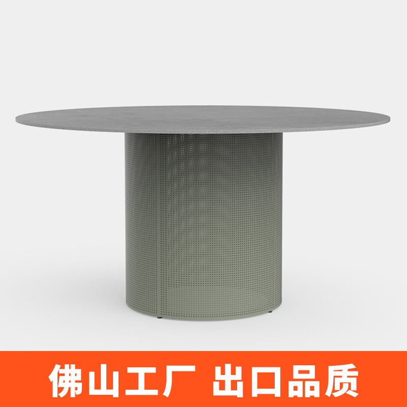 Sofá de acero inoxidable al aire libre patio terraza ocio muebles de metal a prueba de lluvia balcón de protección solar mesa de comedor ocio silla de comedor image 19